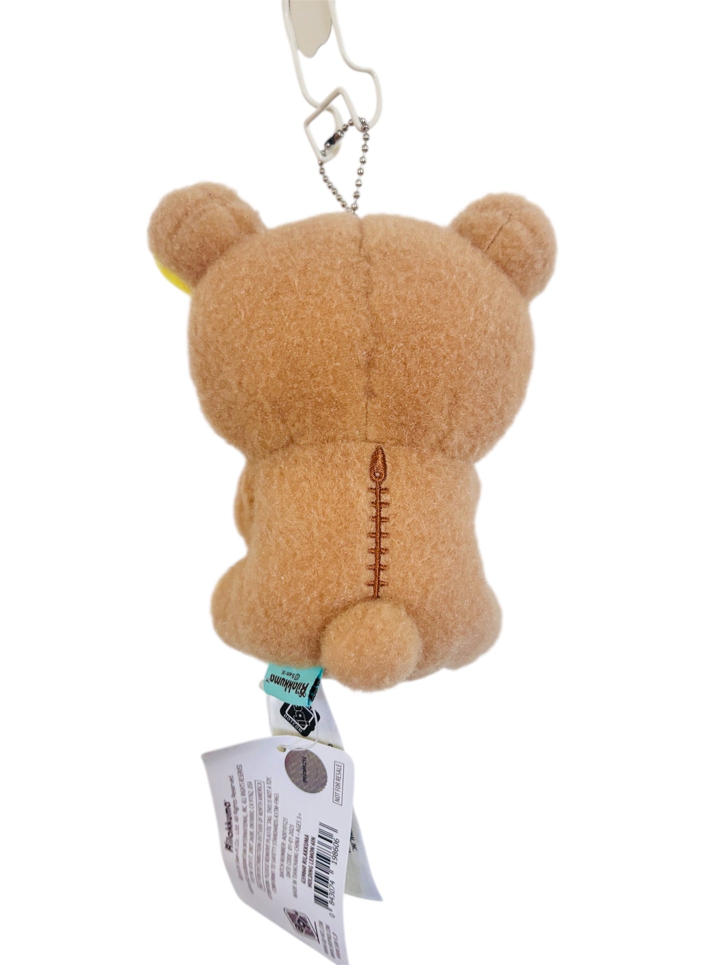 Rilakkuma Mini Plush Charm with Lemon – 6” Hanging Keychain