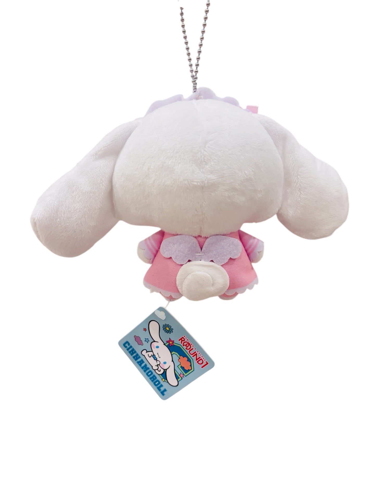 Round1 Limited Cinnamoroll Plush Charm 5”– Cute Pink Outfit Edition