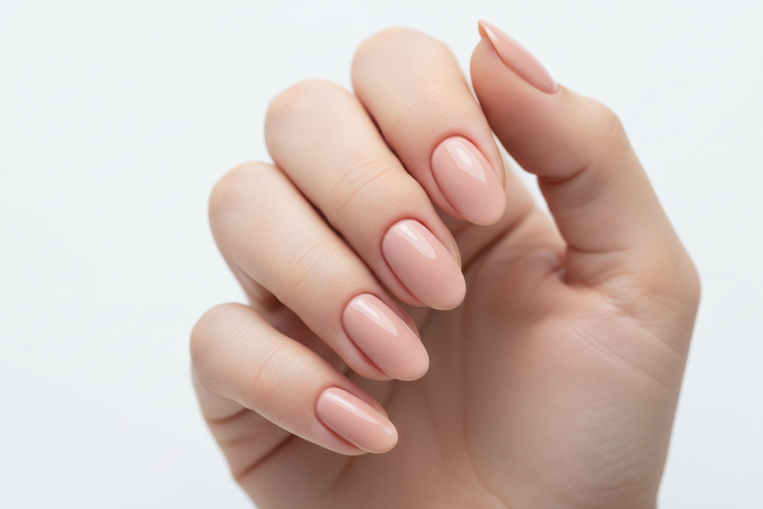 Natural-looking handmade press-on nails by Tipora