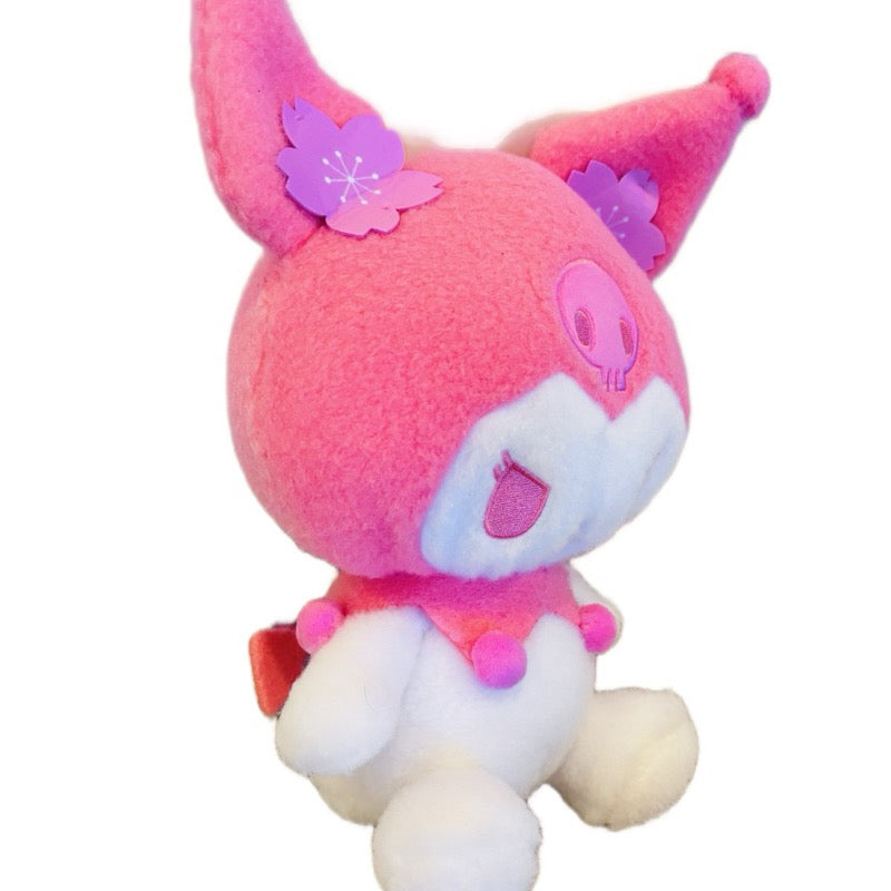 Sanrio Kuromi Cherry Sakura Blossom Plush Toy – Pink 13.3” Soft Doll