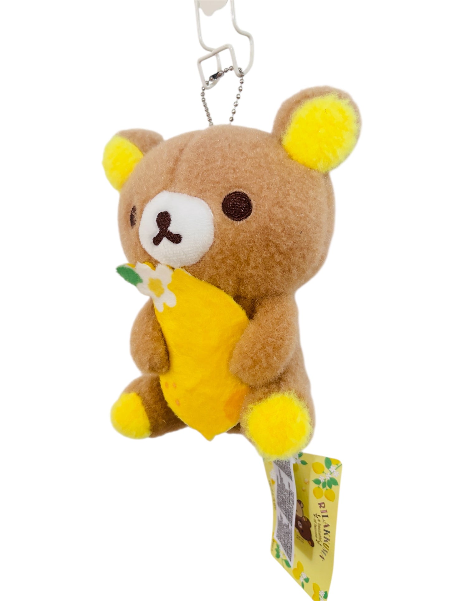Rilakkuma Mini Plush Charm with Lemon – 6” Hanging Keychain