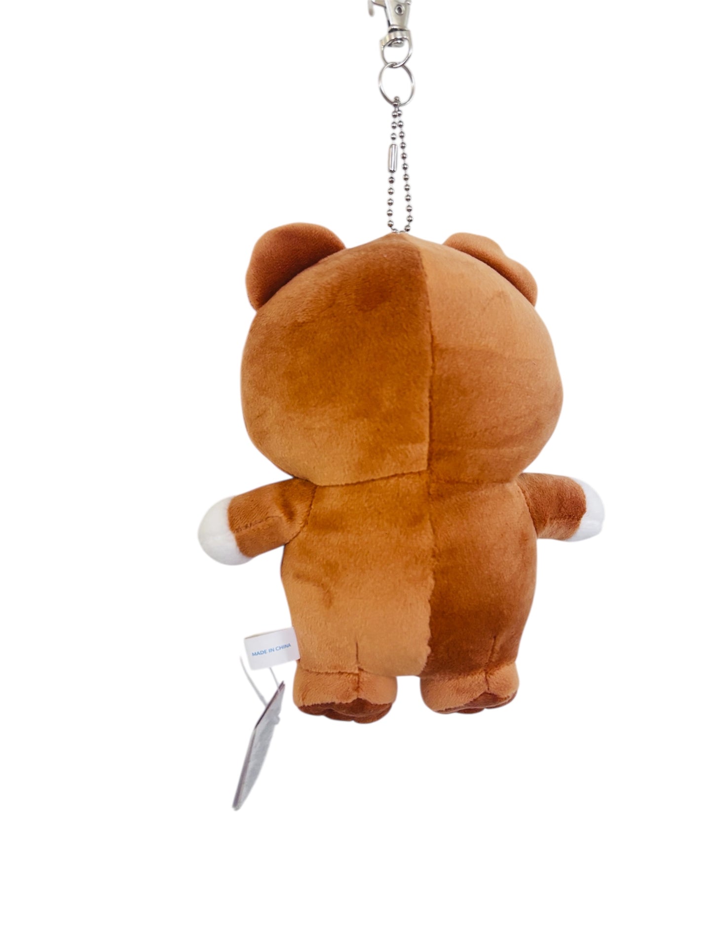 Cute Brown Bear Plush Keychain 7” – Soft Mini Bear Charm
