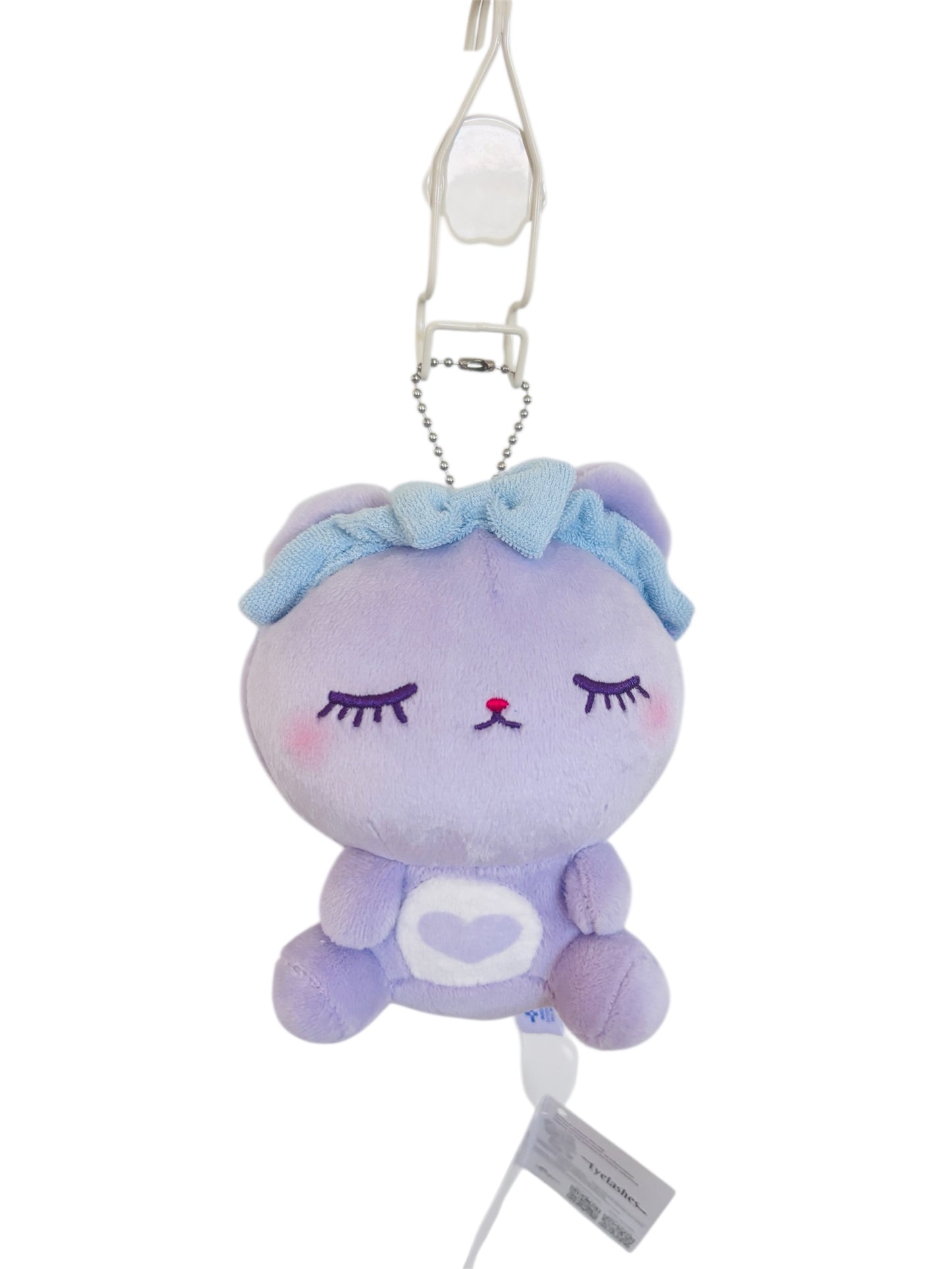 Cute Bunny Plush Keychain – Soft Pastel Rabbit Charm with Bow Headband (3 Styles) 5-6 Inch