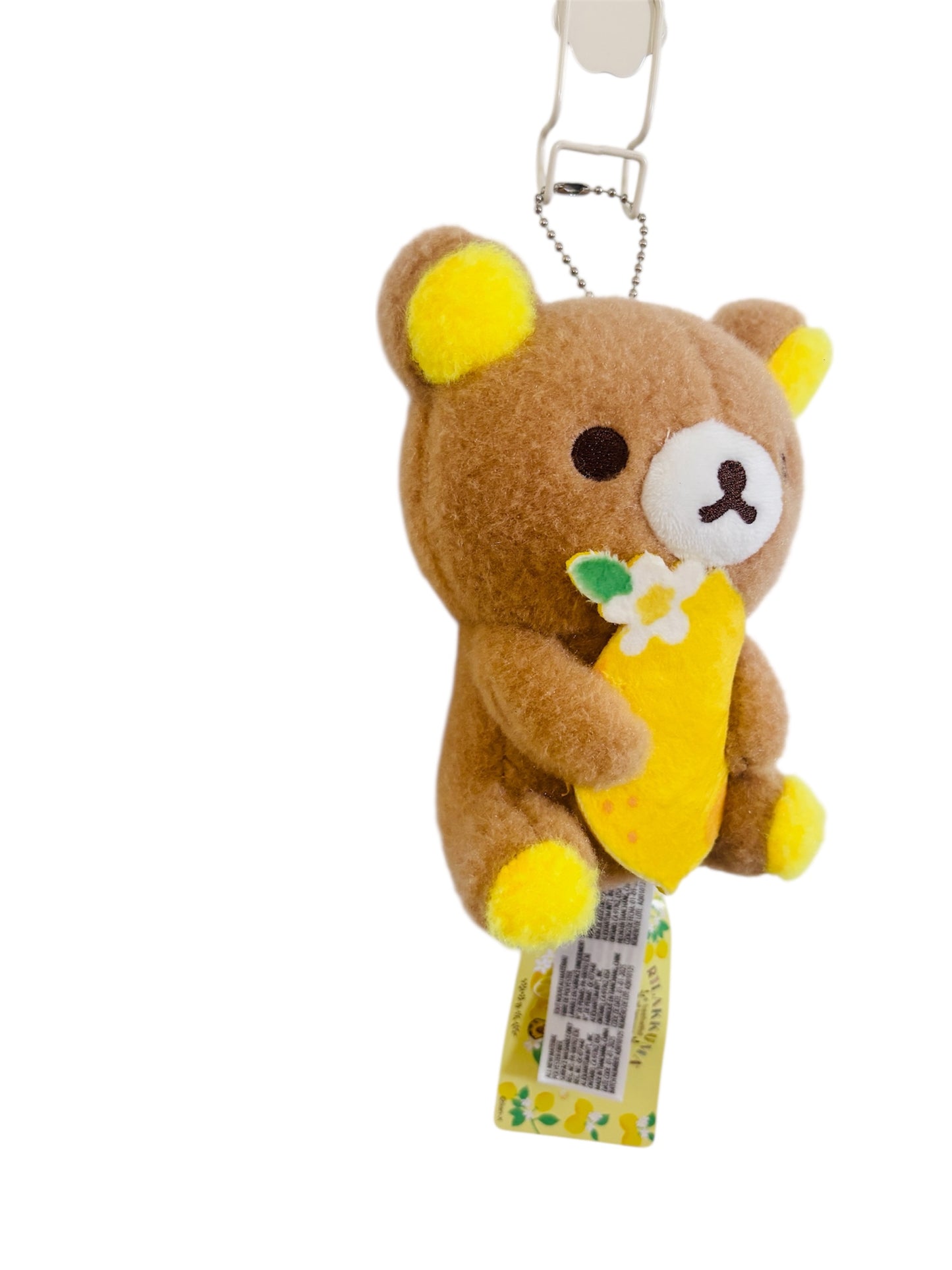 Rilakkuma Mini Plush Charm with Lemon – 6” Hanging Keychain