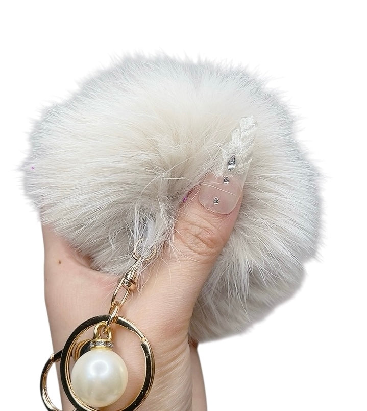 Beige Long Stiletto Press-On Nails with Shell & Sparkle Design | Tipora 072