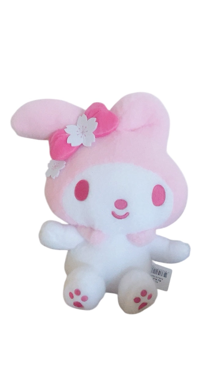 My Melody 13.3” Sakura Plush Doll – Soft Pink Flower-Themed Stuffed Toy