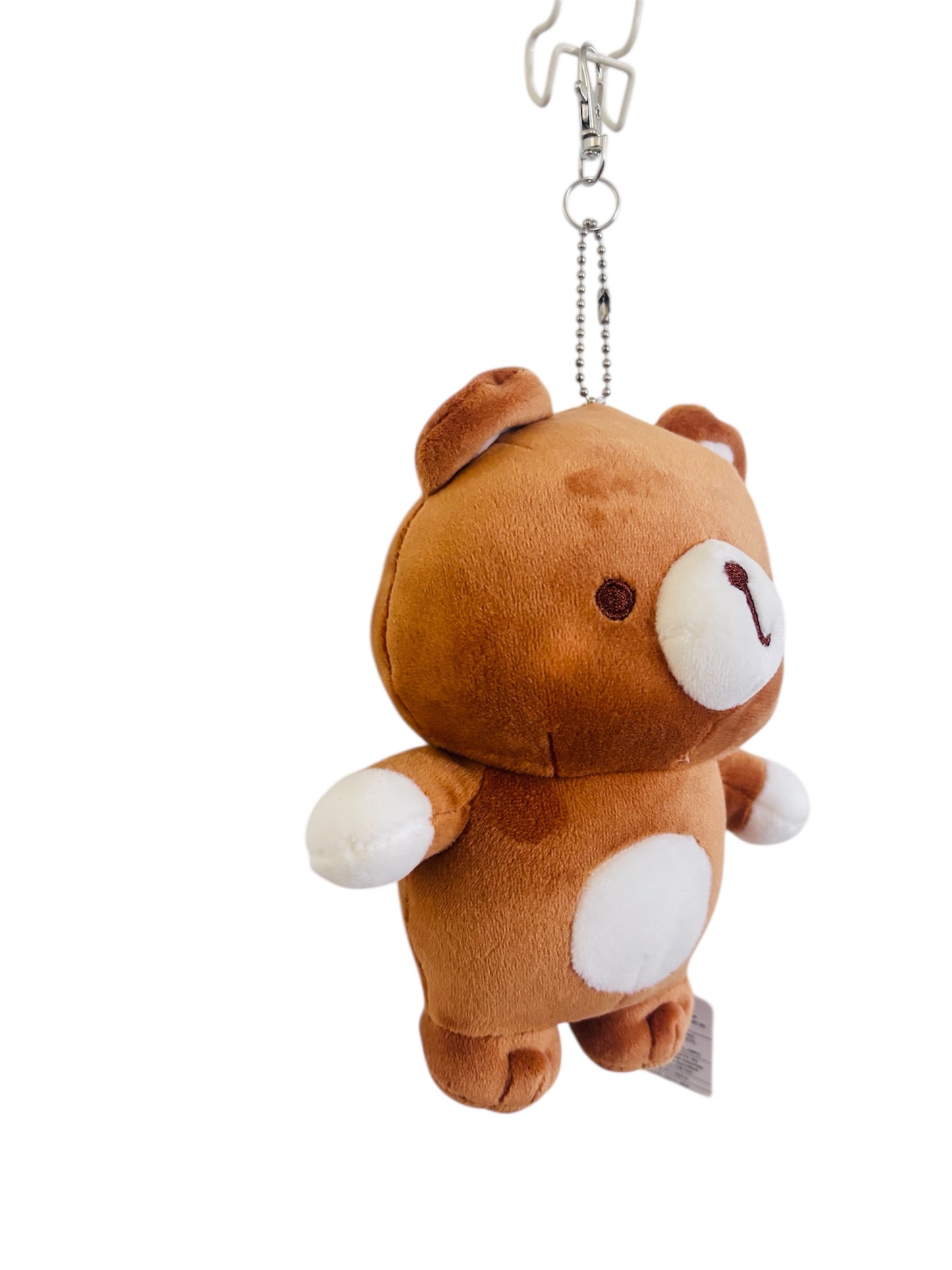 Cute Brown Bear Plush Keychain 7” – Soft Mini Bear Charm