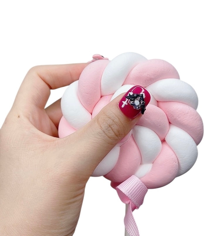 Purple Short Round Press-On Nails with 3D Halloween Design | Tipora 009