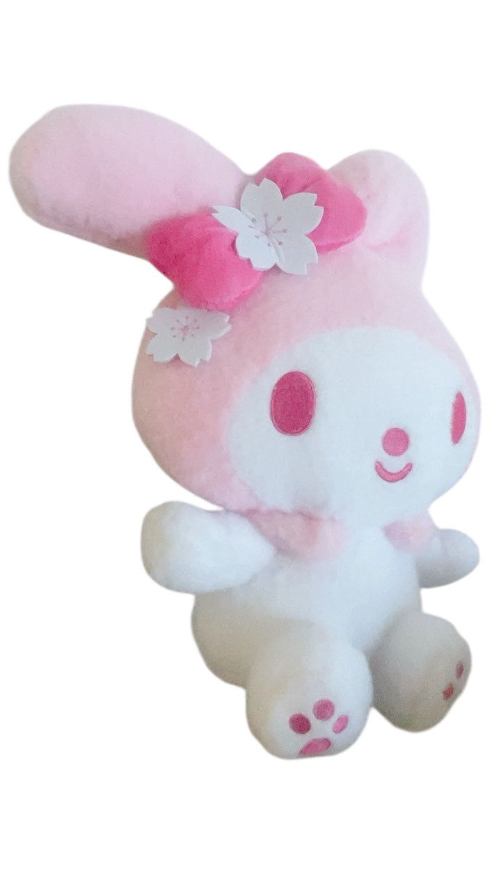 My Melody 13.3” Sakura Plush Doll – Soft Pink Flower-Themed Stuffed Toy