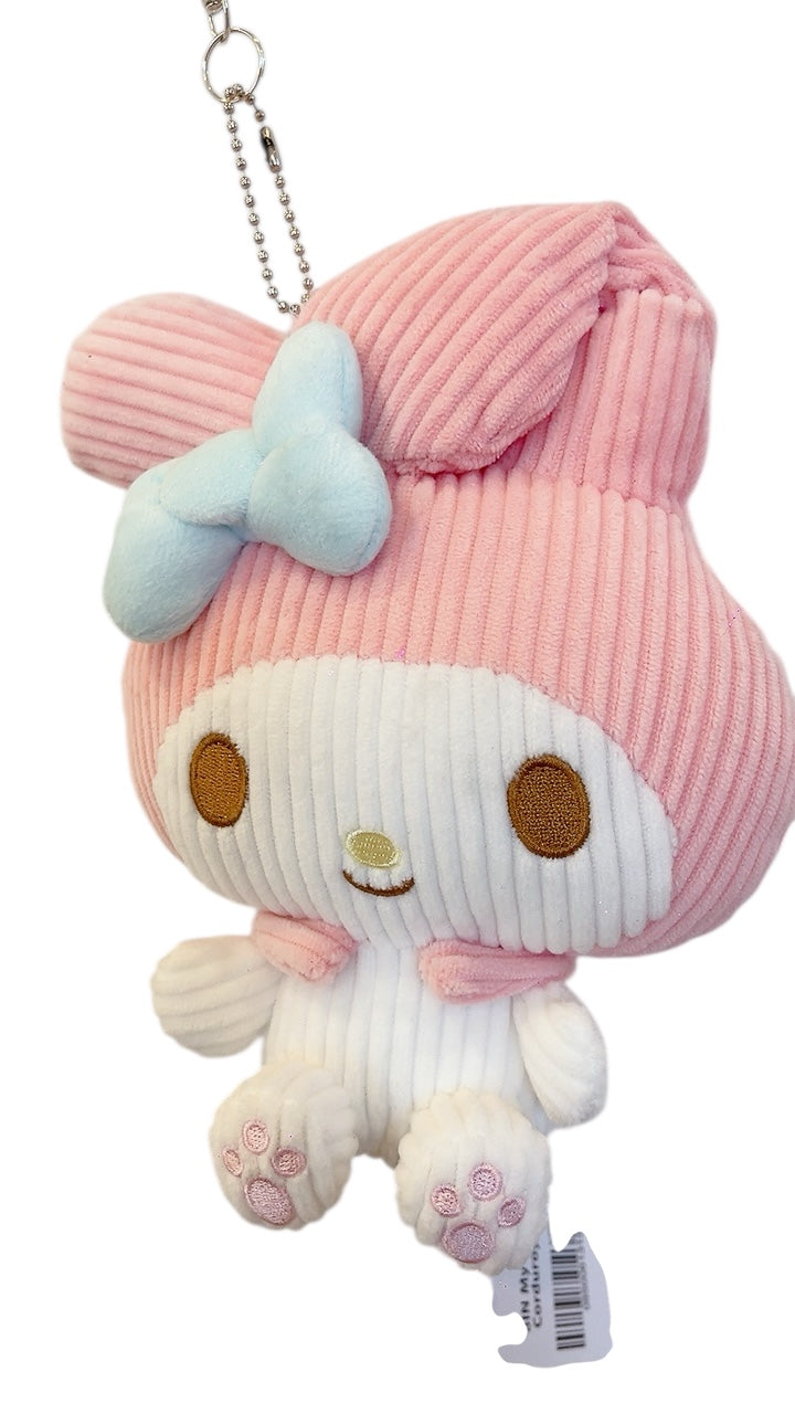My Melody 7-Inch Plush Keychain – Cute Pink Soft Stuffed Doll with Blue Bow